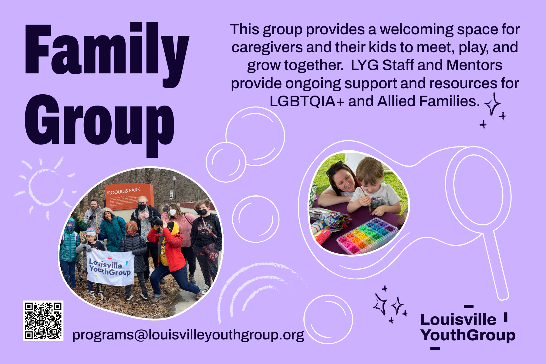 Family Group program card
