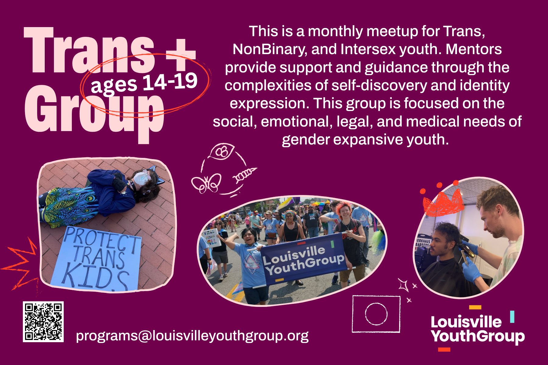 Trans, Non-Binary and Intersex Group program card